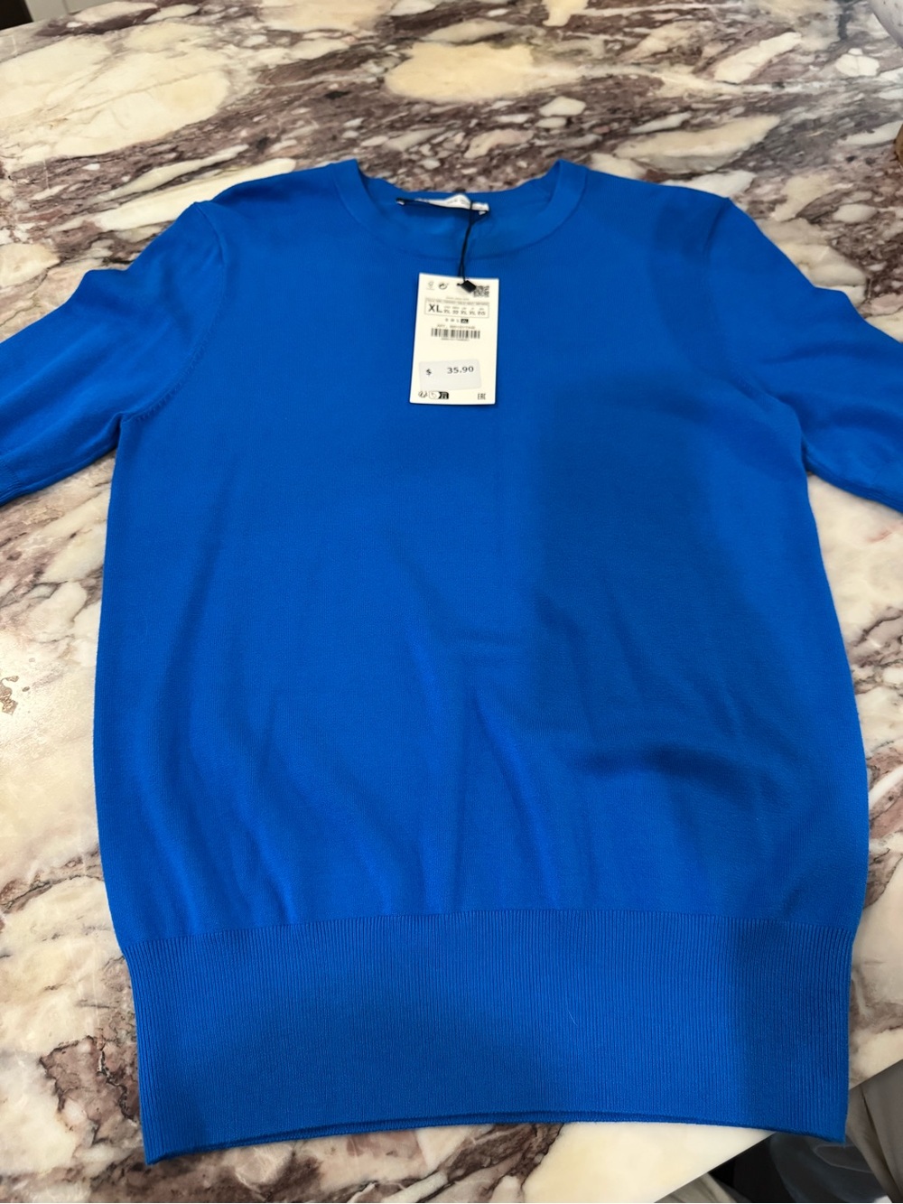 Zara Electric Blue Crewneck Sweater